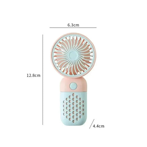  2024 New Handheld Charging Fan Cartoon Cute Small Student Charging