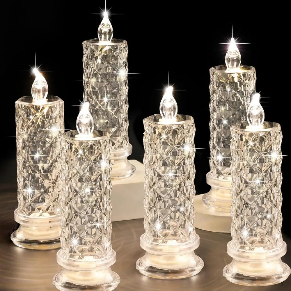 Crystal Rose LED Candles: Safe, Sparkling Romance Without Flames ✨