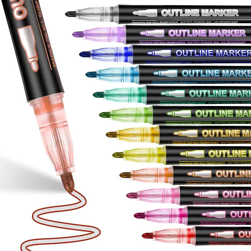 DuoGlow™ Double Line Pen ✍️🌈 Draw Twice the Magic
