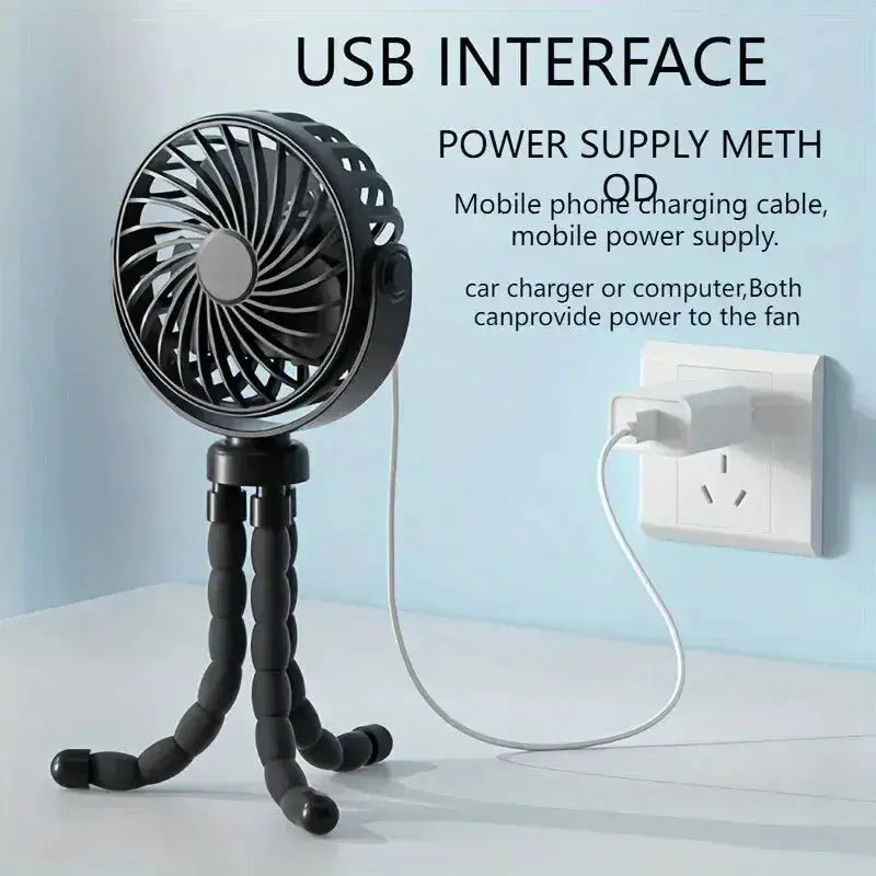  Octopus Multifunctional Mini Fan Portable USB Charging Small Fan Soft