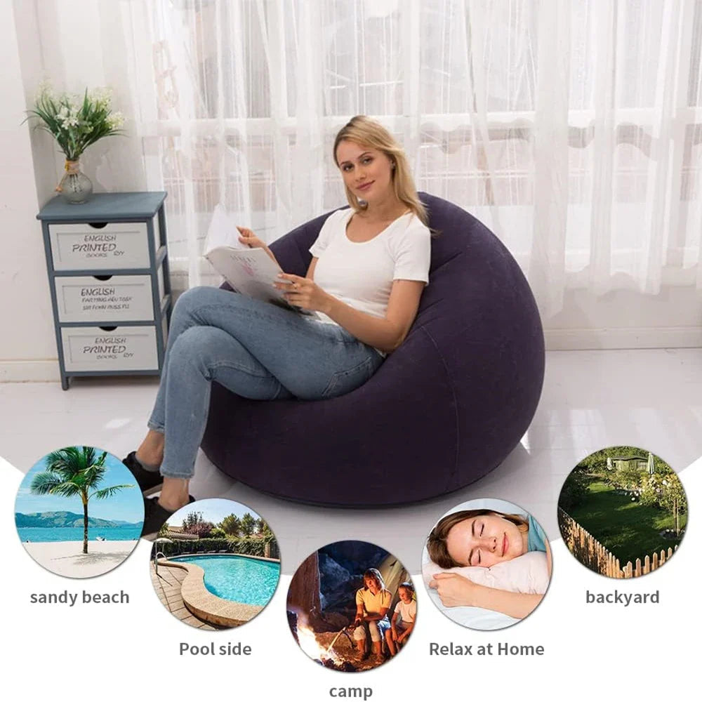 Large Lazy Inflatable Sofa Chairs YiCheng Home Store