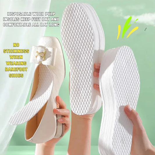 10 Pairs Breathable Disposable Shoe Insoles For Women Men Summer Absorbent Deodorant Barefoot Comfortable Footwear Shoe Pads