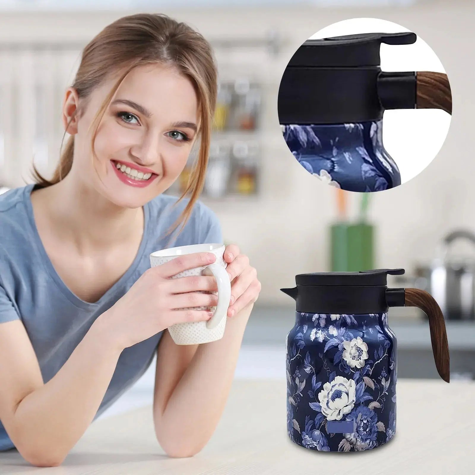 FloraBrew – Elegant Tea Thermos with Infuser! Shop1102989480 Store