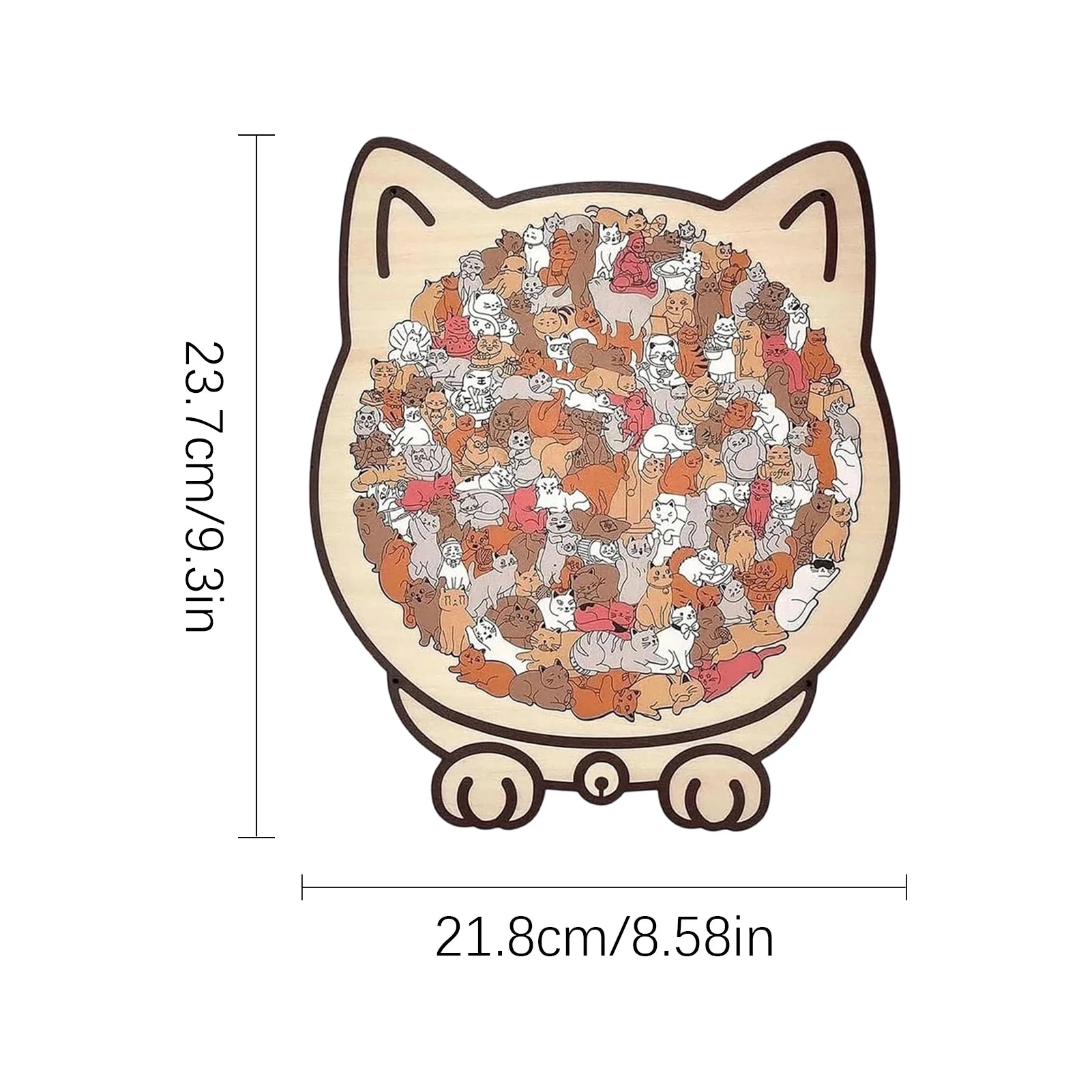 SereniCat™ 135-Piece Wood Puzzle 😺🌈