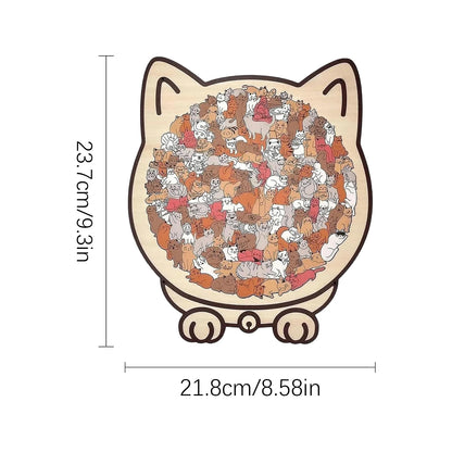 SereniCat™ 135-Piece Wood Puzzle 😺🌈