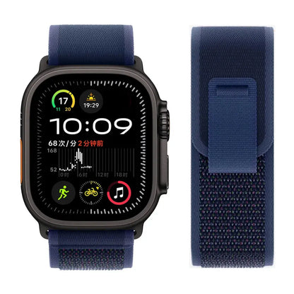 For Apple Watch Series 10 46mm Nylon Loop Magnetic Buckle Watch Band(Smoke Purple) Elegant-Straps Store