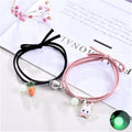 Luminous Beads Star Couple Bracelets For Women Men Charm Cat Flower Heart Key Lock Cross Matching Bracelets dropshipping-A Store