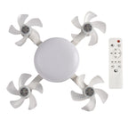 2 In 1 Hanging Fan with LED Light E27 Universal Dimming Drone Fan Silent Ceiling Drone Fan for Dining Room Bedroom Living Room