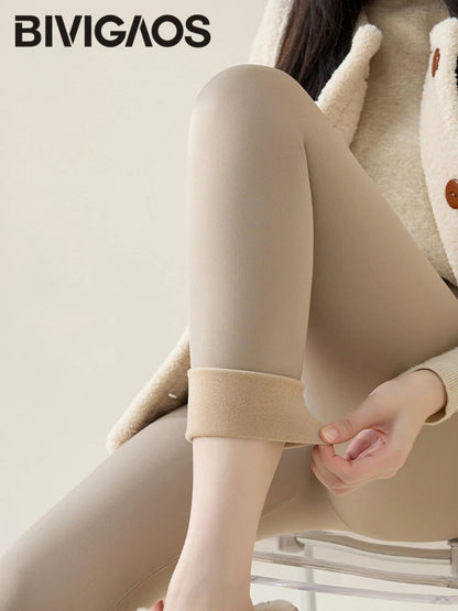 BIVIGAOS New Autumn Winter Rabbit Fleece Sharkskin Leggings Women AliExpress