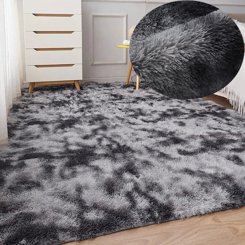 RainbowCloud Plush Rug – Soft, Fluffy & Vibrant! Happier so luckly Store