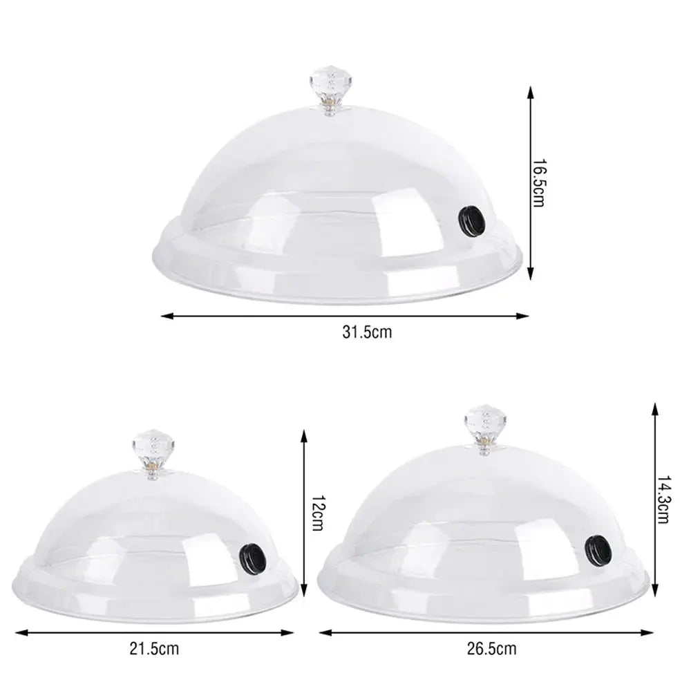 Home Smoking Dome Cover Kitchen Cooking Smoke Hood Acrylic Smoke