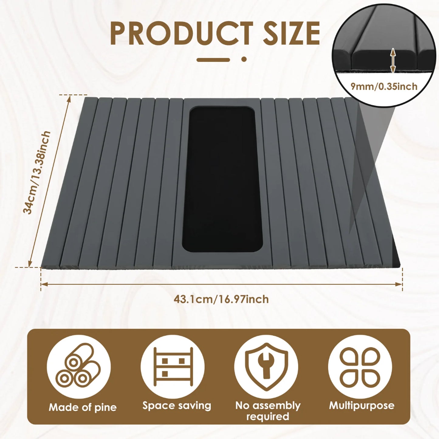 SipEase™ Wooden Couch Cup Holder – Spill-Free Relaxation