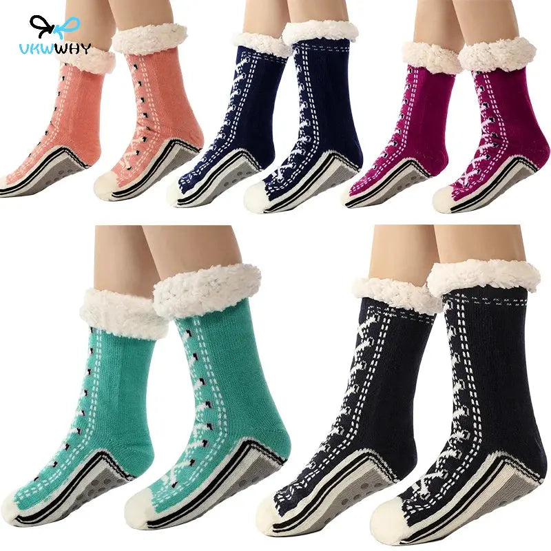 Thickened Winter Woven Thermal Cashmere Socks Floor Socks Women's