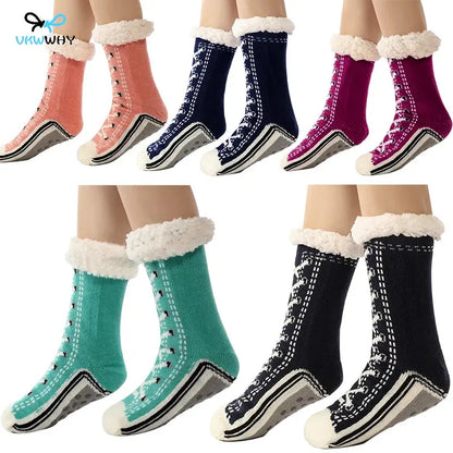 Thickened Winter Woven Thermal Cashmere Socks Floor Socks Women's