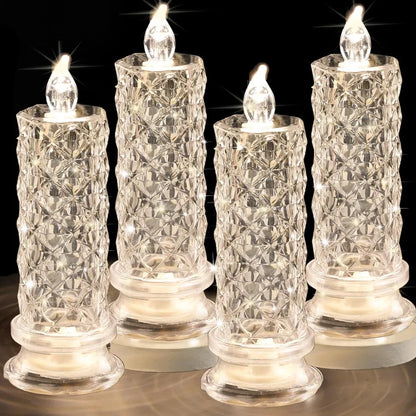 Crystal Rose LED Candles: Safe, Sparkling Romance Without Flames ✨