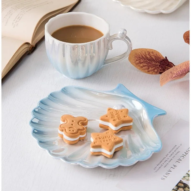 PearlShell™ Teacup Set 🐚🤍 Sip in Coastal Luxury