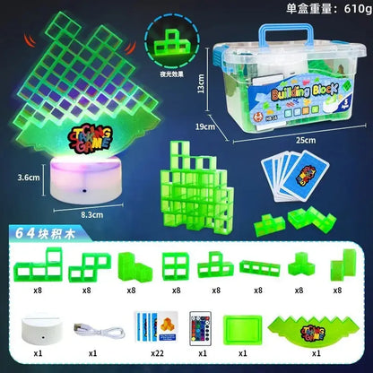 Tetra Tower Balancing Stacking Toys Board Games for Kids & Adults