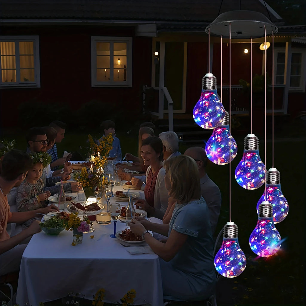 1pc of Solar Outdoor Courtyard Bulb Wind Chime Landscape Decorative Light, Outdoor LED Wind Chime Light for Festive Illumination
