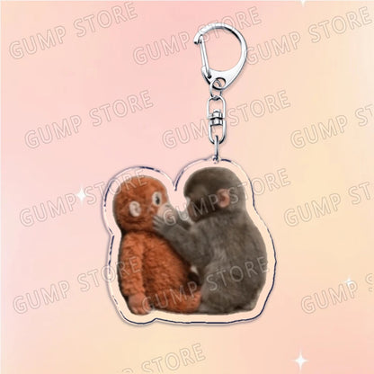 HugMonkey™ 3D Keychain 🐒💖 — Cute Clip-On Companion