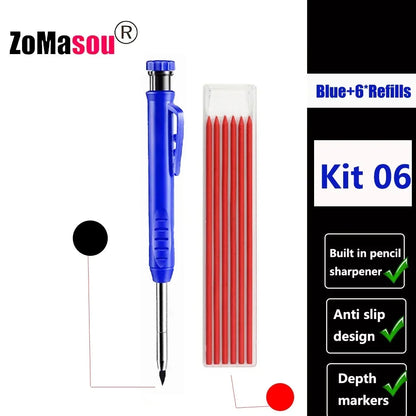 PrecisionMark Carpenter Pencil: Sharp Lines, Every Time! Zomasou Factory Store