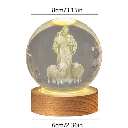 Illuminate Your Faith: Holy Globes 3D Christian Lamp Happy Home Quality Life Store
