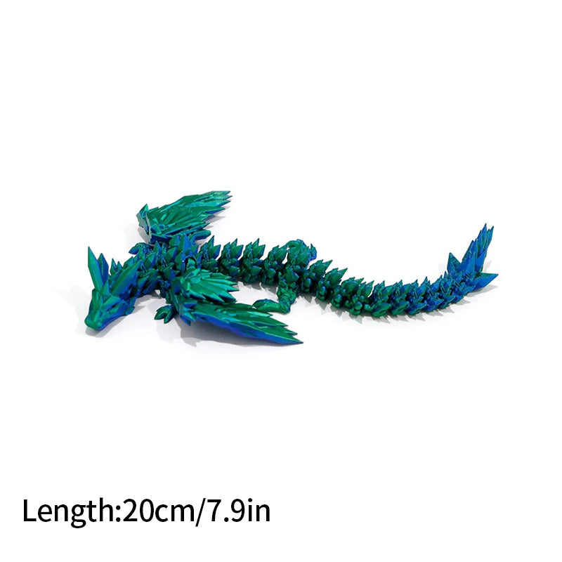 FlexiCrystal Dragon: 3D-Printed Magic in Motion Creatinglife Store