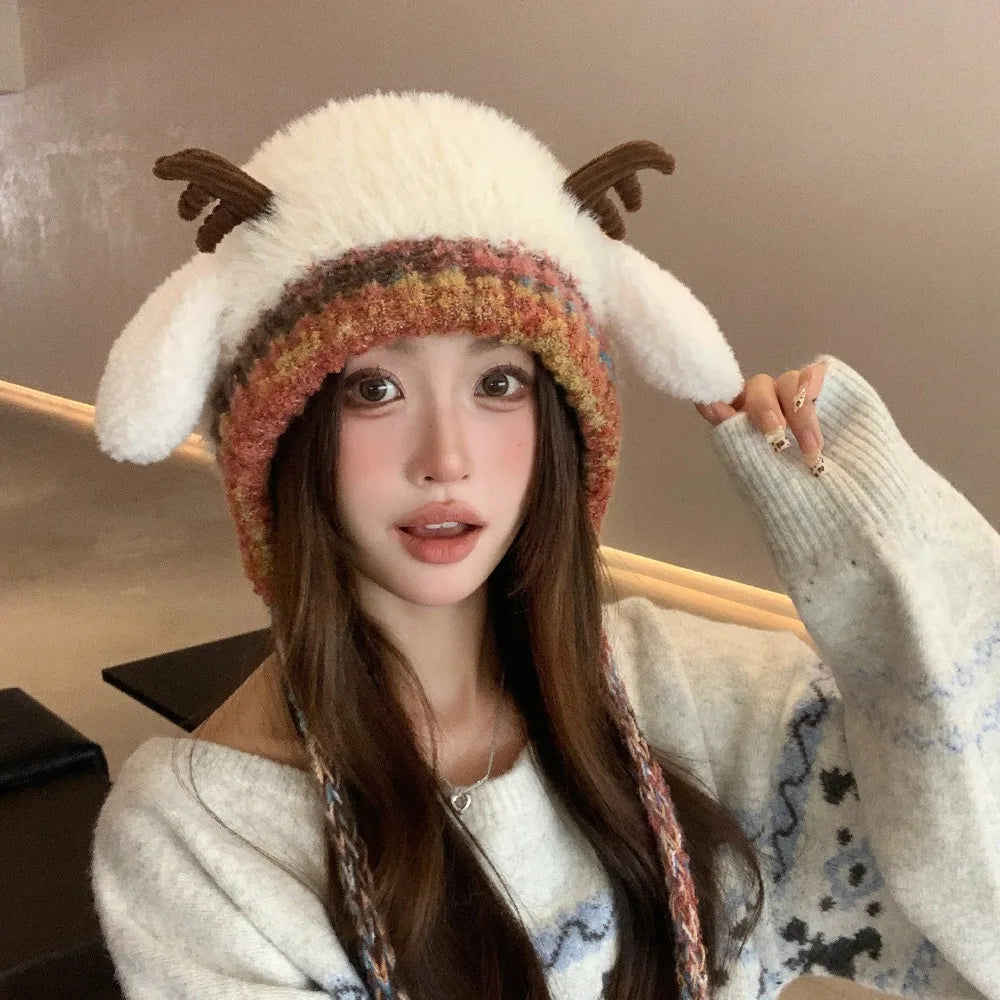 ReindeerCozy™ Windproof Antler Hat 🦌❄️
