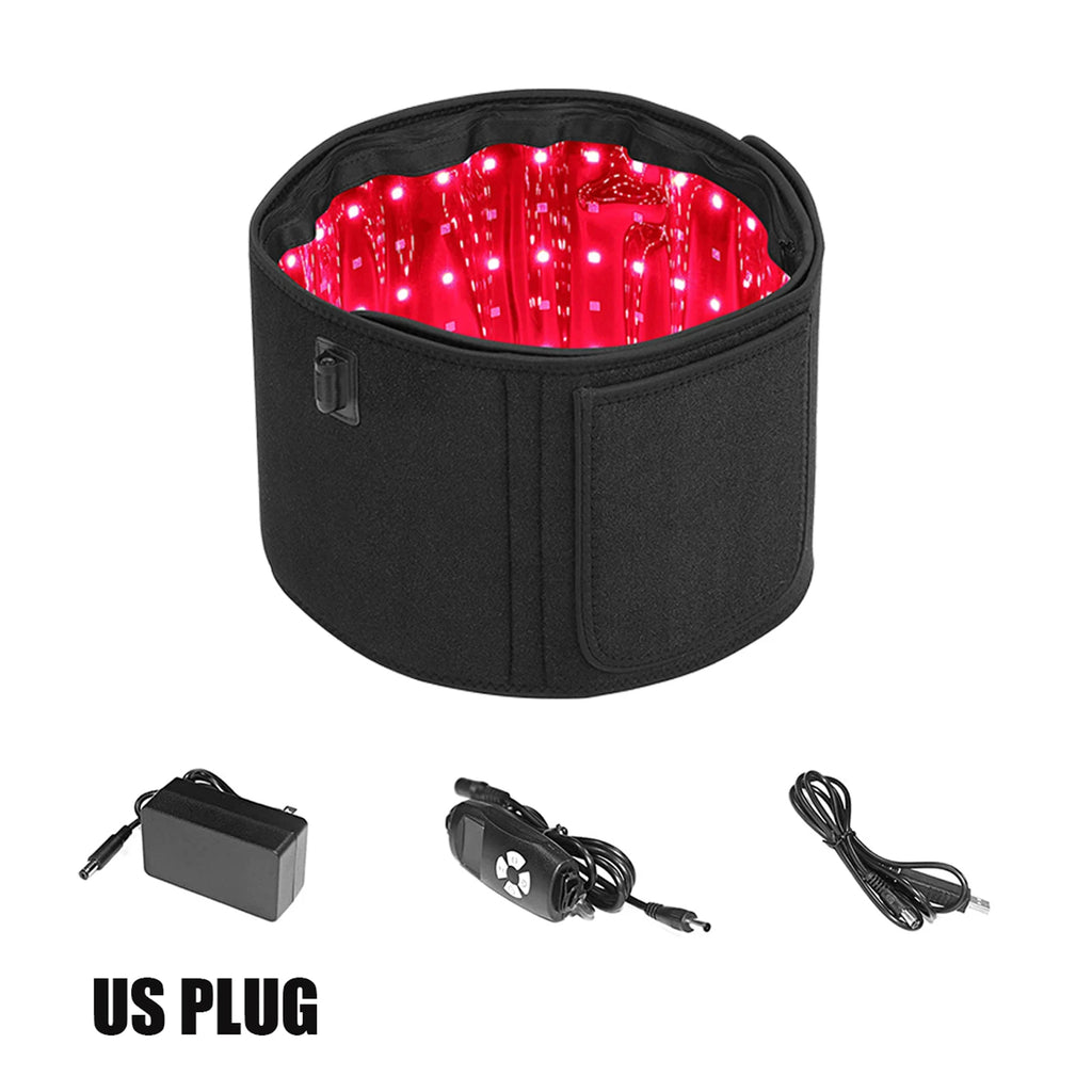 Cinturón de terapia de luz roja e infrarroja 850nm 660nm Dispositivos de belleza LED para quemar grasa, envoltura facial, adelgazante, almohadilla térmica para la cintura, cuerpo completo