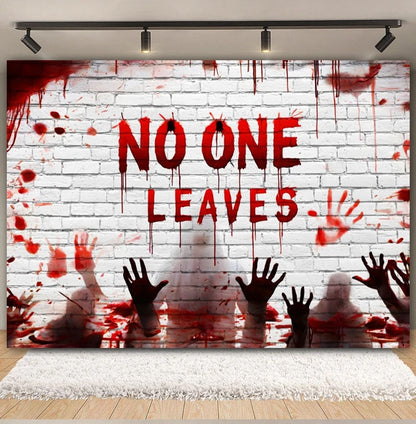 Horror Halloween Backdrop Blood Splatter Ghosts Bloody Handprints Haunted House Party Decor Photography Background Photo Studio