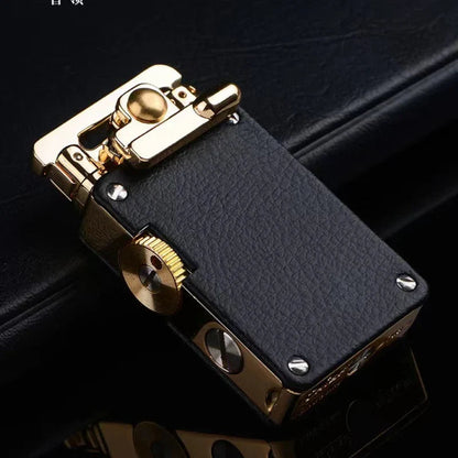 CHIEF New Metal Rocker Kerosene Lighter Creative Rocker Ignition Fashion Leather Lighter High-end Men's Gift Hello My Friend Boutique Store