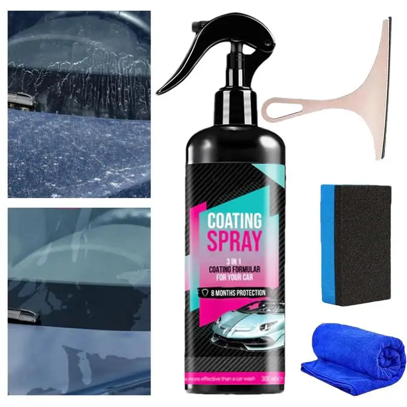 Limlex Spray de Recubrimiento para Coche, Agente de Renovación de Cera para Coche, Spray de Pulido, Spray de Detallado Rápido, Pulidor, Agente Restaurador