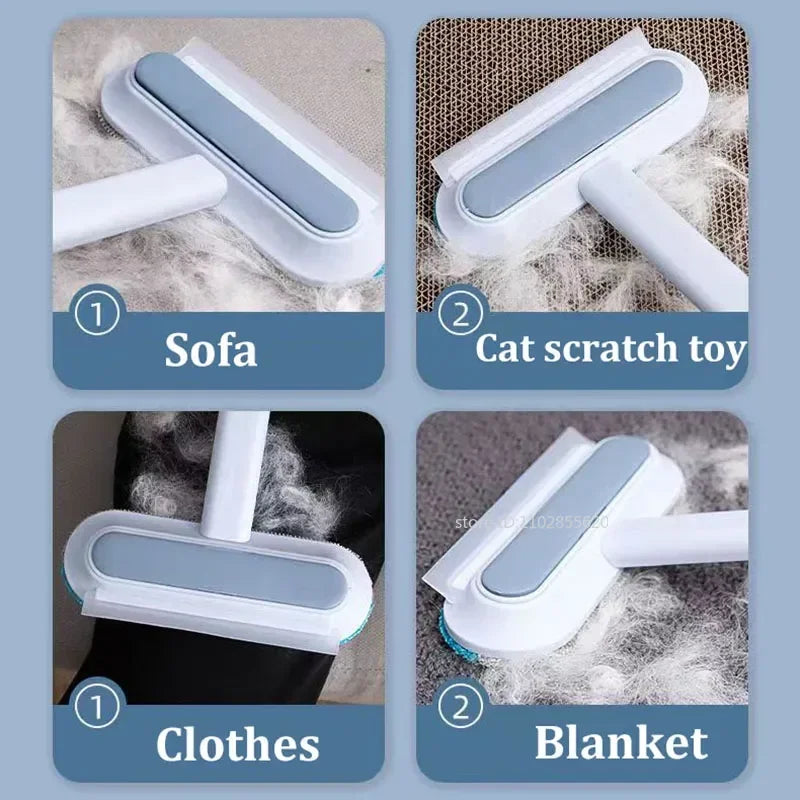Pet Hair Removal Set Tool Reusable Static Removal Gloves Double-Sided Grooming Gloves Remove Dog Cat Hair Carpets Sofa Cleaner