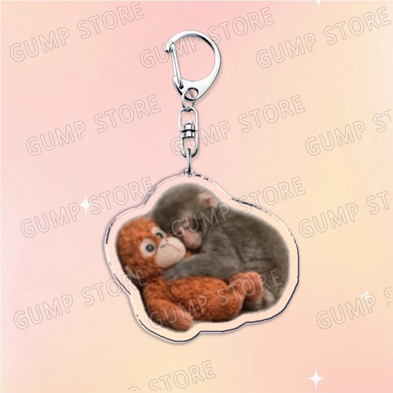 HugMonkey™ 3D Keychain 🐒💖 — Cute Clip-On Companion