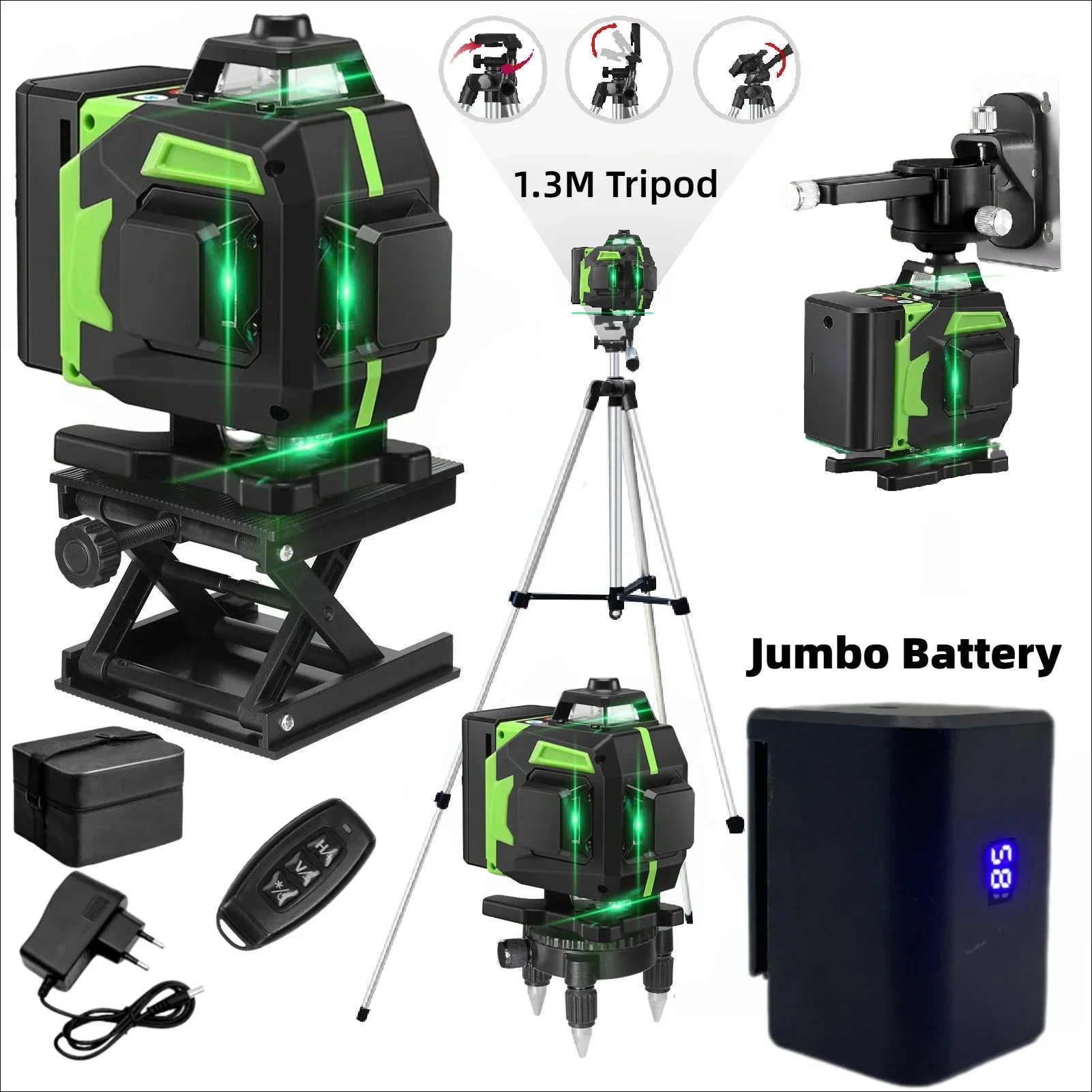 tripod/nivel a laser 16 Lines Laser profesional Level green line Self-leveling 360 autonivelant Shop1103845890 Store