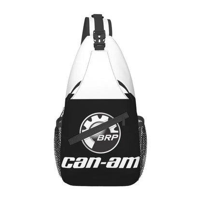 Red & Black Chest Crossbody Bag, Durable with Adjustable Strap and High Storage Capacity