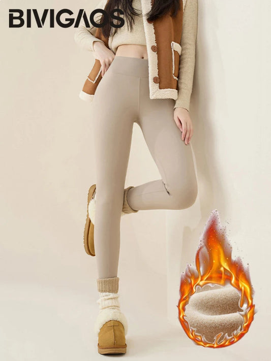 BIVIGAOS New Autumn Winter Rabbit Fleece Sharkskin Leggings Women AliExpress