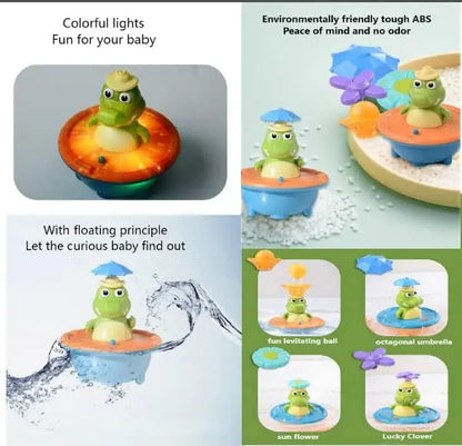 Crocodile Spray Water Toy with LED, Floating Wind Up , New Born Baby Bathtub Water fun Toys, Preschool Toddler gift,bathroom
