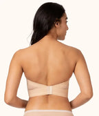 Full Support Non-Slip Convertible Bandeau Bra Women Low Back Anti-Slip Strapless Bra Longline Multi-Way Push Up Bra Underwear