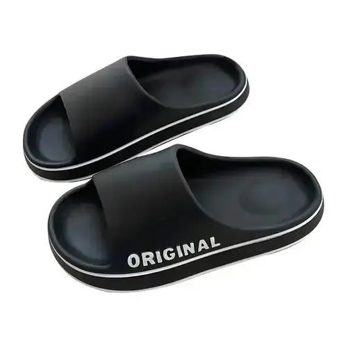  Thick Feslishoet Women Letter Slippers Beach Slides Solid Color Mens Thick