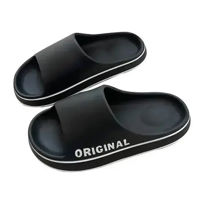  Thick Feslishoet Women Letter Slippers Beach Slides Solid Color Mens Thick
