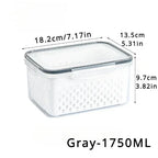 Clear Fresh-Keeper Box – Drain Basket for Veggies & Fruits!