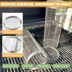 1PC BBQ Cage Rolling Stainless Steel Outdoor Grilling Basket Grill AliExpress