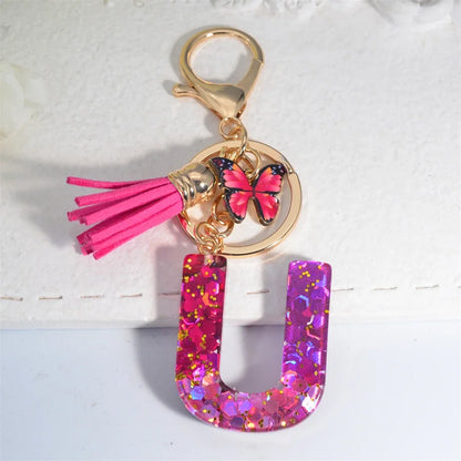 CharmFlair™ – Personalized Butterfly Tassel Keychain 💖