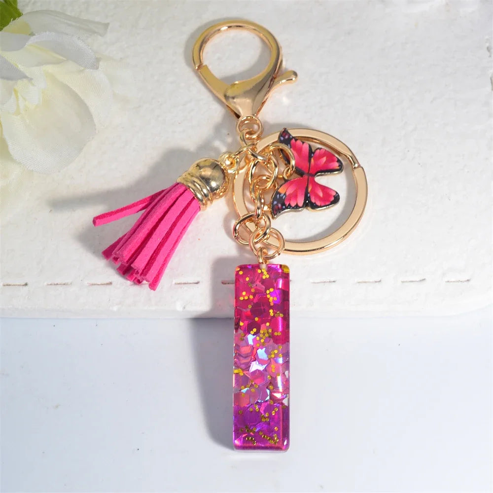 CharmFlair™ – Personalized Butterfly Tassel Keychain 💖