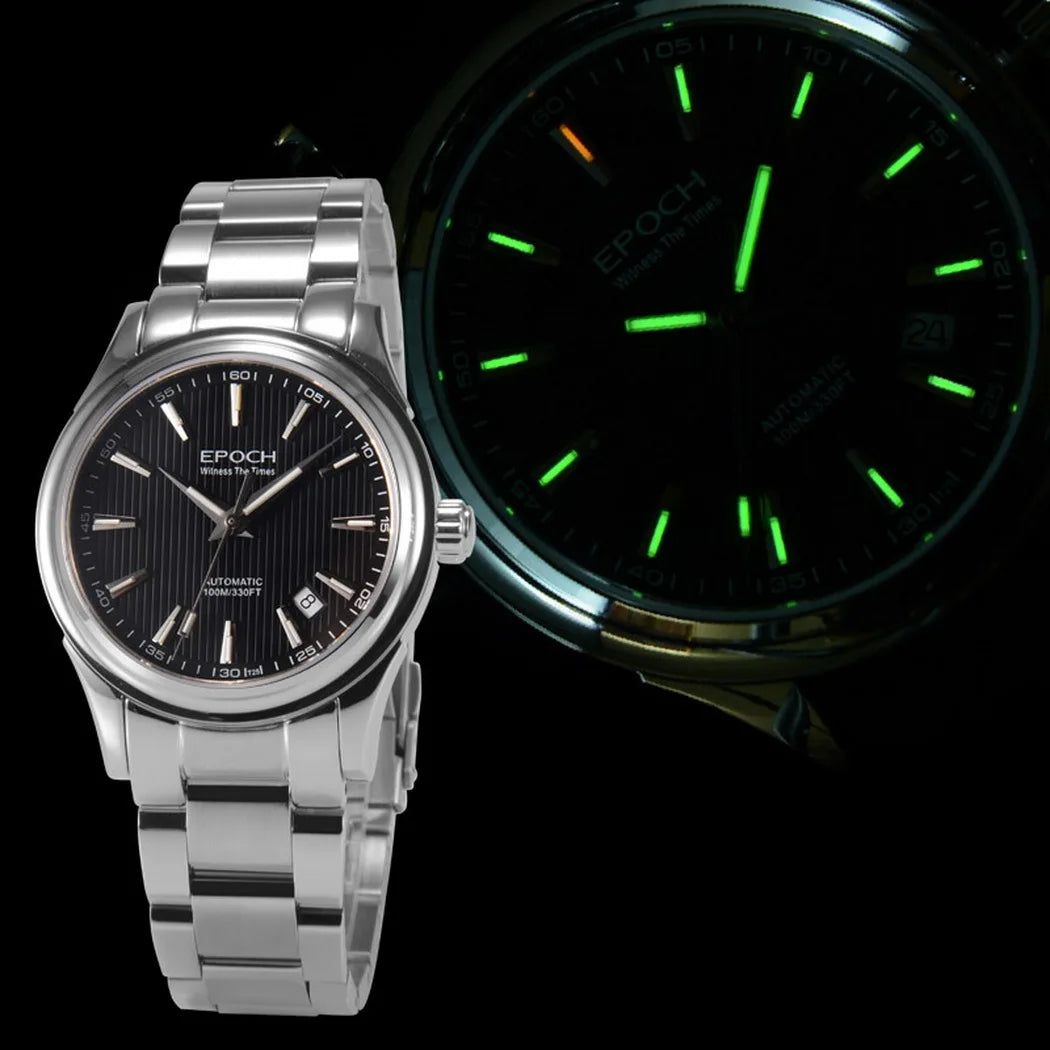 Signature - Silver Rose Gold Case with Brown Arabic Dial (Crystal Bezel) LEAIYAO Store