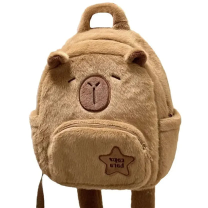Funny Capybara Plush Backpack