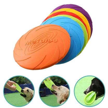 Durable Silicone Flying Disc for Dogs - Interactive Outdoor Fun!