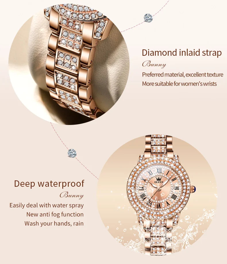 Diamond Éclat - Luxe Roman Dial Quartz Watch South Bay Evans General Store