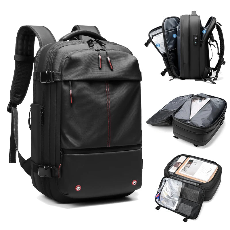 Travel Men 17 inch Laptop Backpack vacuum compression Backpack Business Large Capacity school Backpack expand outdoor backpack Stone's Store
