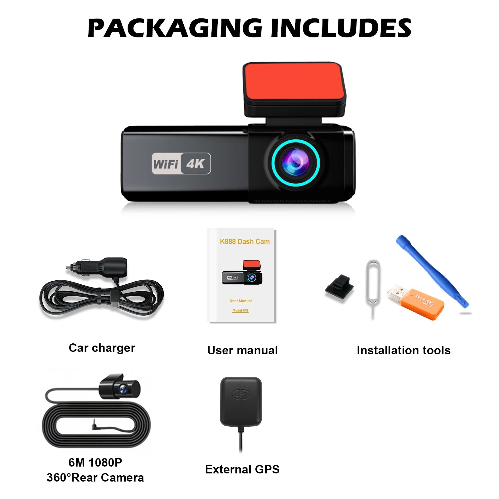 DriveCam Guardian Elite: 4K UHD Dual Lens Dash Cam